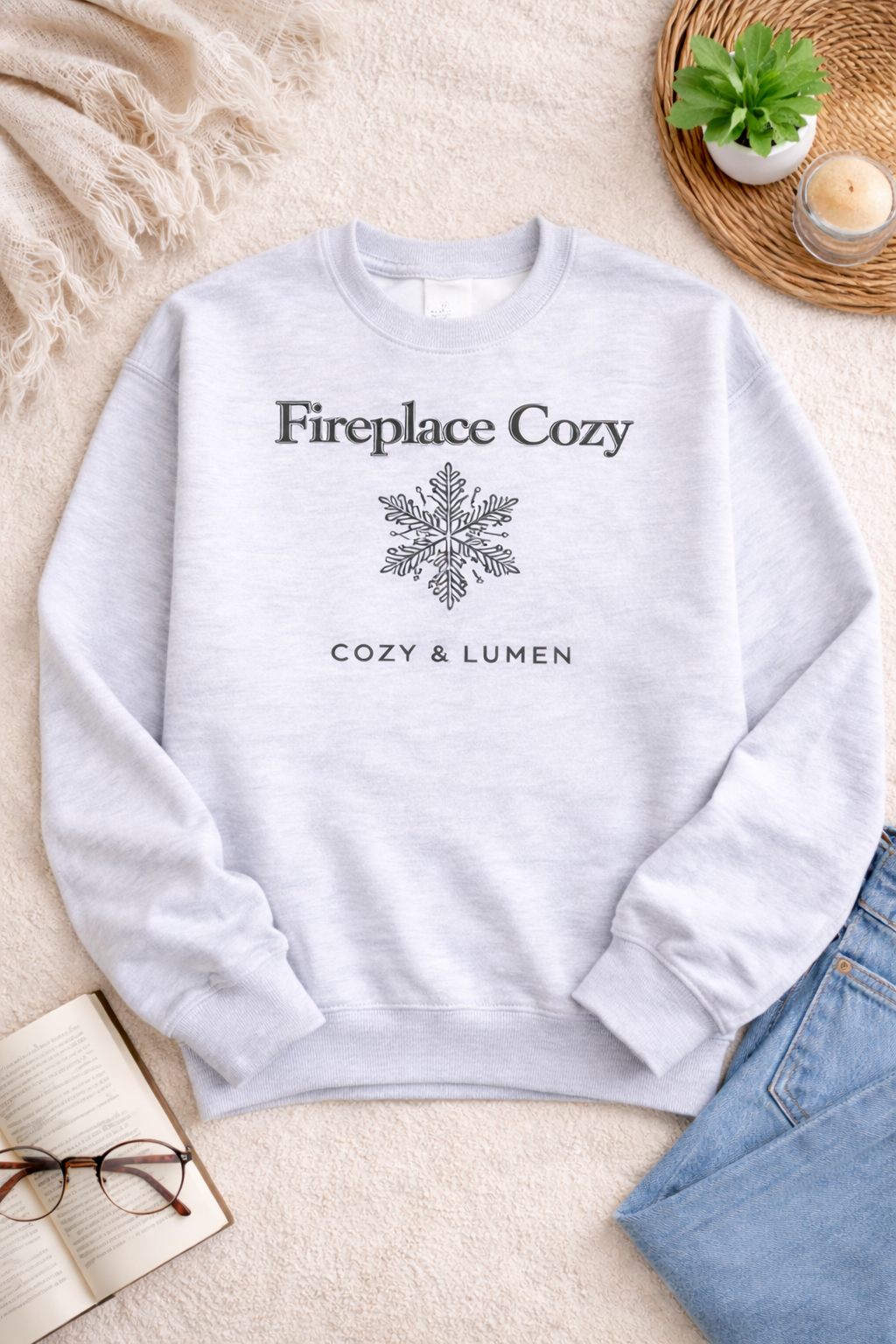 Fireplace Cozy Crewneck — Cozy & Lumen