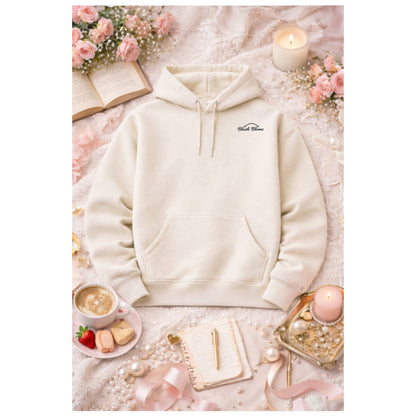 Blush Blooms Hoodie--Charcoal Embroidery